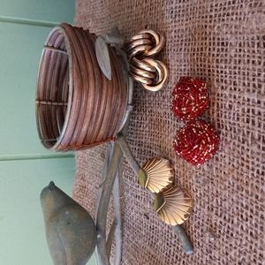 3 pairs clip-on earrings